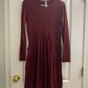 Burgundy dress